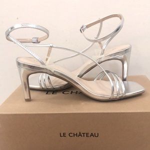 le chateau silver heels
